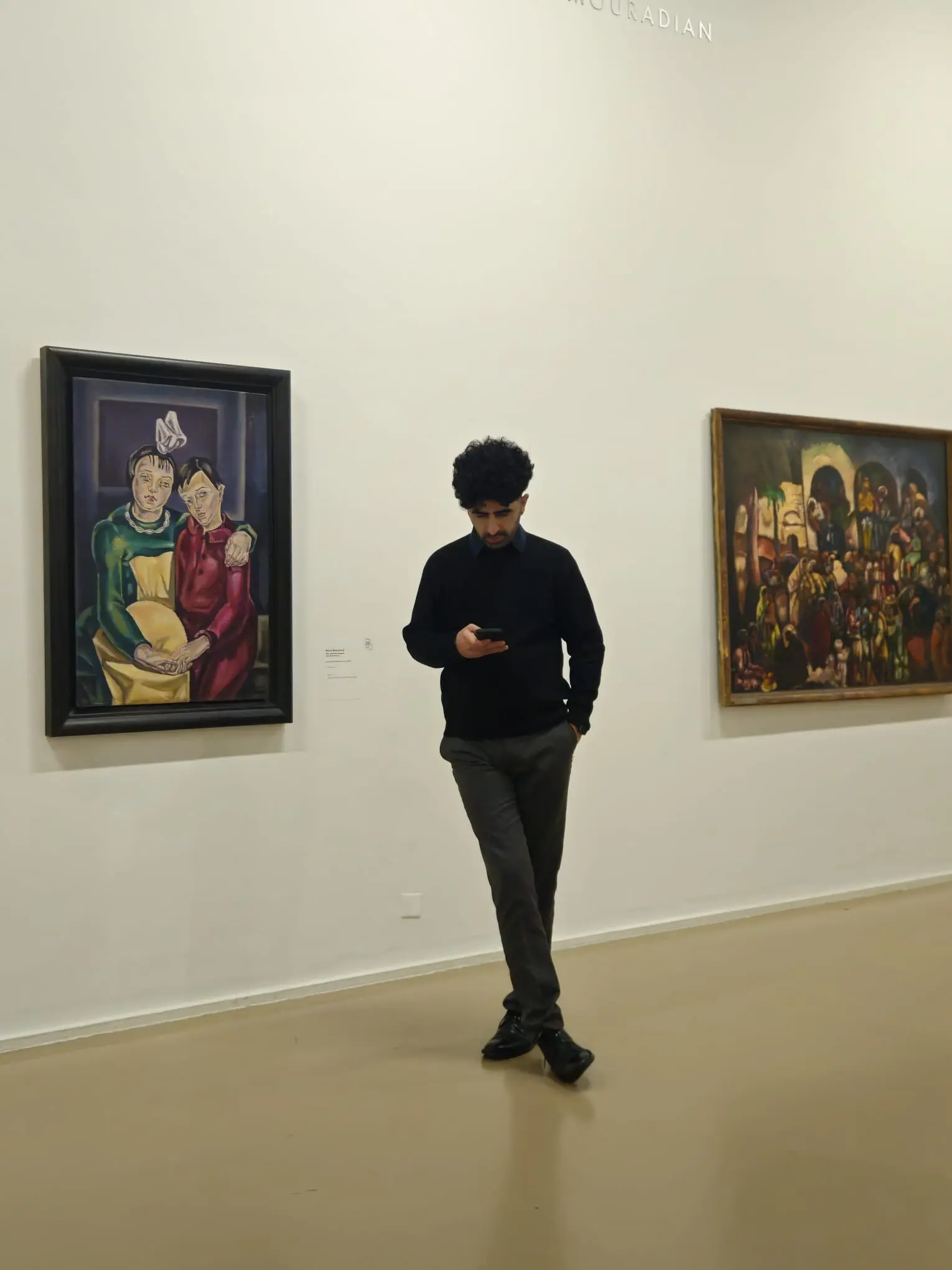 Hamidreza Amiri visiting an art museum in Paris
