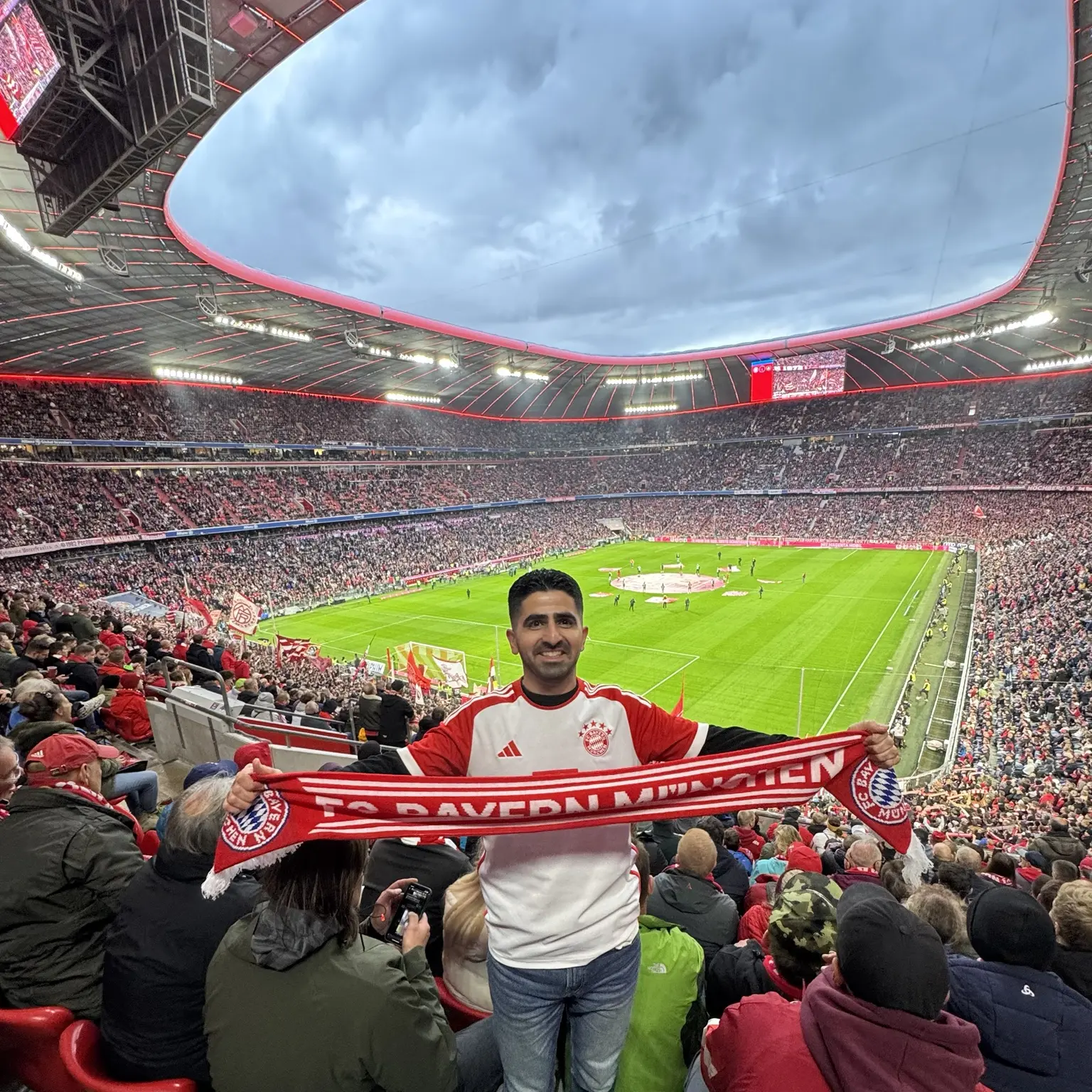 Hamidreza Amiri at an FC Bayern München football match in Munich